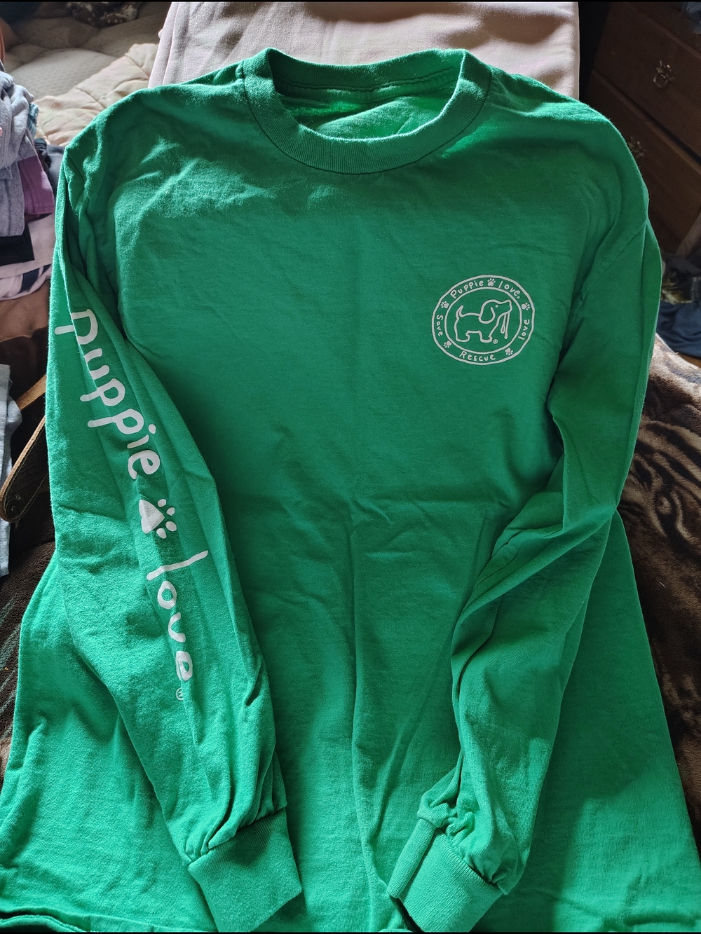 Women's Puppie Love Green Grinch Long-Sleeve Tee